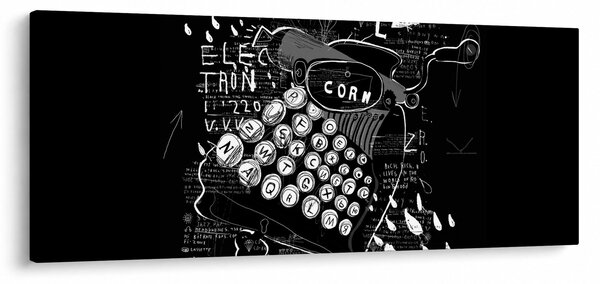 Obraz - Kresba v Banksyho štýle (120x50 cm)