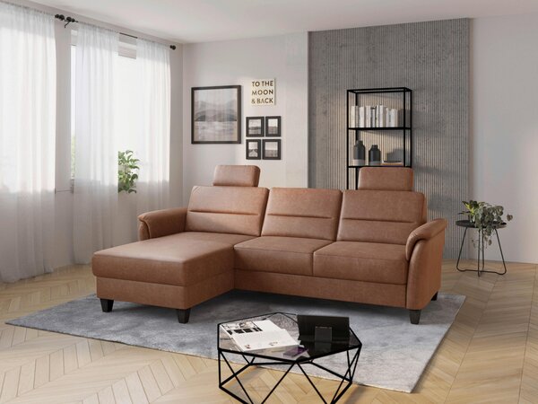 ROHOVÁ SEDAČKA, textil, koňaková Sit & More - Sedačky, Online Only