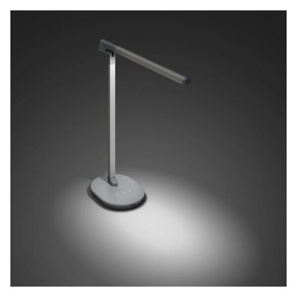 Philips 8719514443655 Sword stolná dotyková lampička LED 12W/450lm 2700-6500K USB šedá stmievateľná