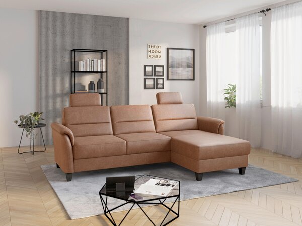 ROHOVÁ SEDAČKA, textil, koňaková Sit & More - Sedačky, Online Only