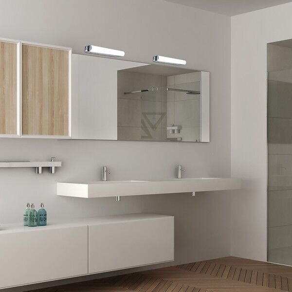 RABALUX 2065 Matt nástenné svietidlo LED Š350mm 10W/960lm 4000K IP44 chrómová, biela