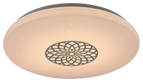 RABALUX SMART LIGHT TUYA 5364 Ophelia stropné svietidlo LED D395mm 24W/2000lm 3000-6500K RGB chrómová, biela, stmievateľné, diaľkový ovládač, starlight efekt