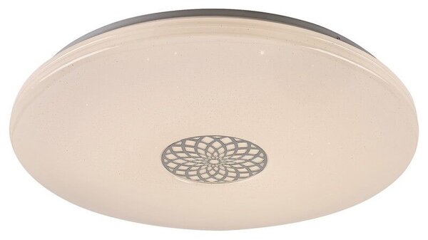 RABALUX SMART LIGHT TUYA 5365 Ophelia stropné svietidlo LED D600mm 40W/3200lm 3000-6500K RGB chrómová, biela, stmievateľné, diaľkový ovládač, starlight efekt