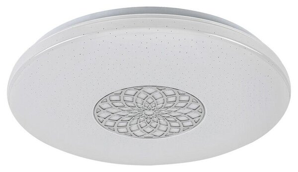 RABALUX SMART LIGHT TUYA 5364 Ophelia stropné svietidlo LED D395mm 24W/2000lm 3000-6500K RGB chrómová, biela, stmievateľné, diaľkový ovládač, starlight efekt