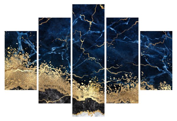 Obraz - Tmavo-modrý mramor (150x105 cm)