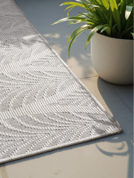 Vnútorný a vonkajší koberec v sivej a slonovinovej farbe 160x230 cm Duet Liora – NORTHRUGS