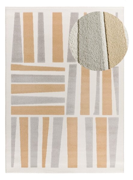 Koberec vo svetlosivej a krémovej farbe 160x230 cm Flora – Universal