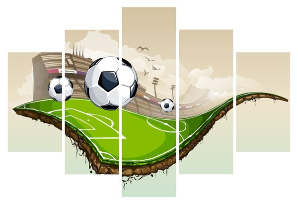 Obraz - Futbalové ihrisko (150x105 cm)