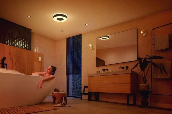 Philips HUE White and color ambiance 8719514452251 Xamento stropné svietidlo LED D381mm 33,5W/2350lm IP44 čierna bluetooth