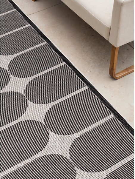 Čierno-biely vnútorný a vonkajší behúň 80x250 cm Duet Bowen – NORTHRUGS