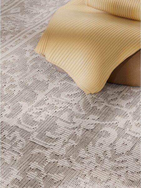 Vnútorný a vonkajší koberec v sivej a slonovinovej farbe 160x230 cm Duet Kona – NORTHRUGS