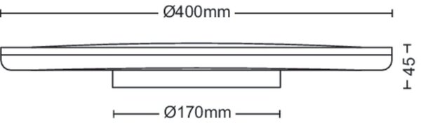 Philips 8719514432000 Ozziet stropné svietidlo LED 22W/2300lm 2700K čierna SceneSwitch