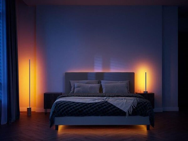Philips HUE White and color ambiance 8719514433465 Signe stolové svietidlo LED 55,3cm 11,8W/1040lm biela, imitácia dreva, bluetooth