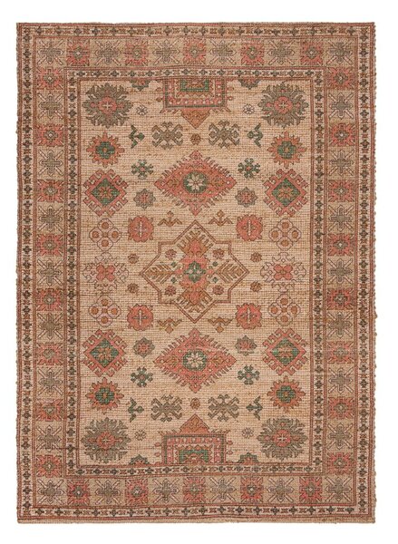 Ručne tkaný koberec s prímesou juty v ružovej a terakotovej farbe 160x230 cm Lana Jute – Flair Rugs