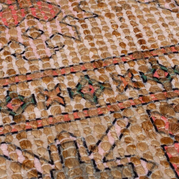 Ručne tkaný koberec s prímesou juty v ružovej a terakotovej farbe 60x230 cm Lana Jute – Flair Rugs