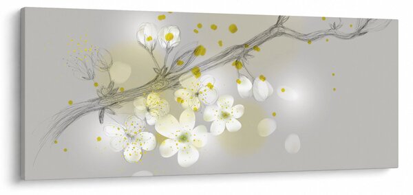Obraz rozkvitnutej vetvičky (120x50 cm)