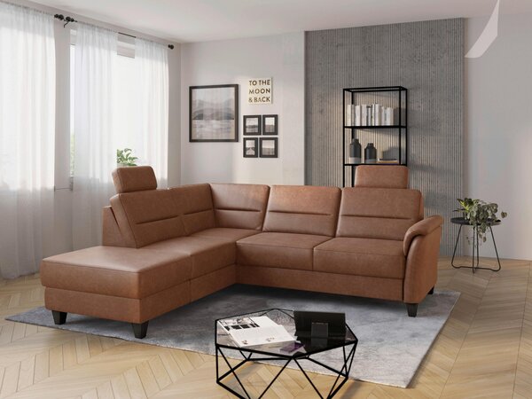 ROHOVÁ SEDAČKA, textil, koňaková Sit & More - Sedačky, Online Only