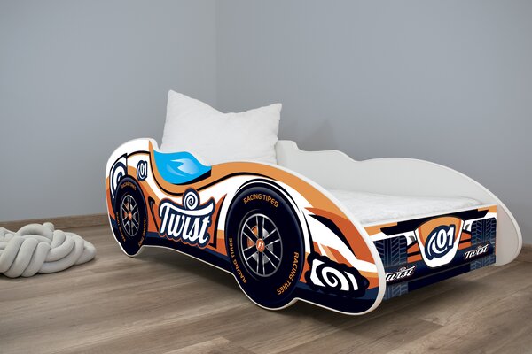 TOP BEDS Detská auto posteľ F1 160cm x 80cm - TWIST CAR