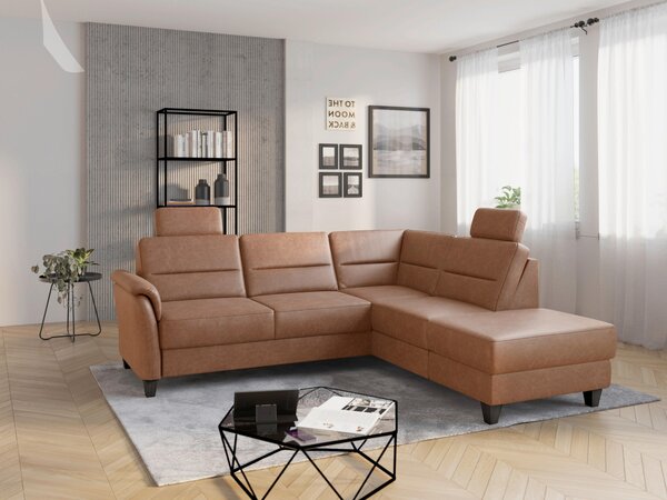 ROHOVÁ SEDAČKA, textil, koňaková Sit & More - Sedačky, Online Only