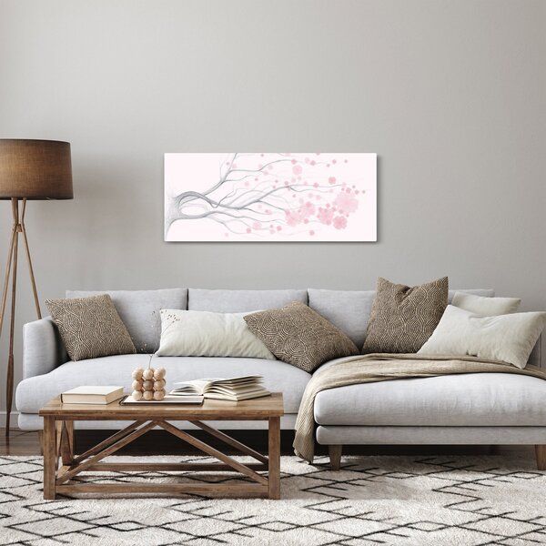 Obraz - Ružové kvety (120x50 cm)