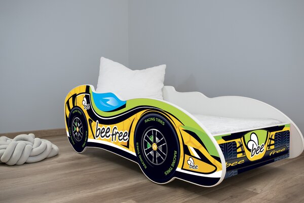 TOP BEDS Detská auto posteľ F1 160cm x 80cm - BEE FREE