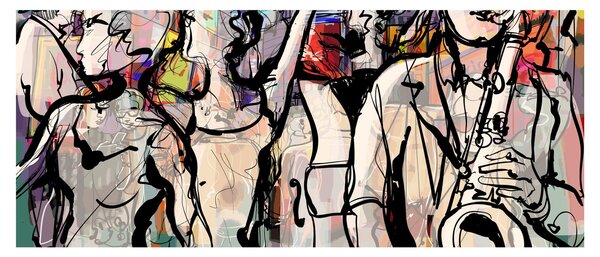 Obraz - Jazzová noc (120x50 cm)