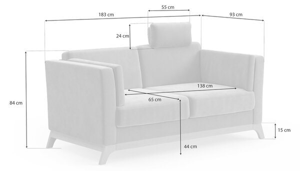 2,5-MIESTNA POHOVKA, textil, krémová Sit & More - Sedačky, Online Only