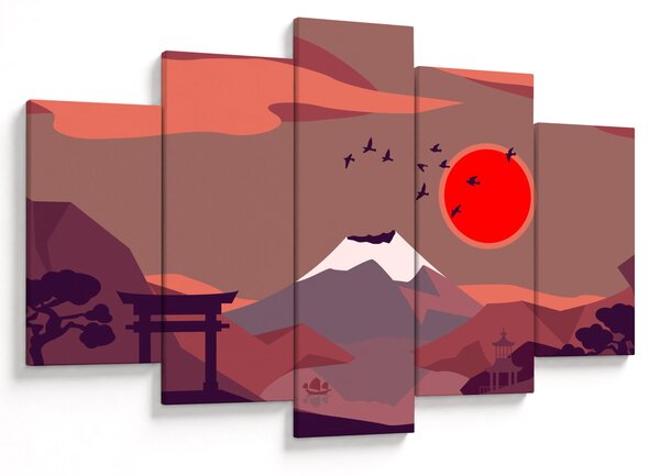 Obraz - Ilustrácie hory Fuji (150x105 cm)