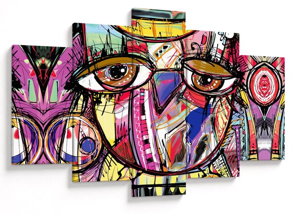 Obraz - Street art - sova (150x105 cm)