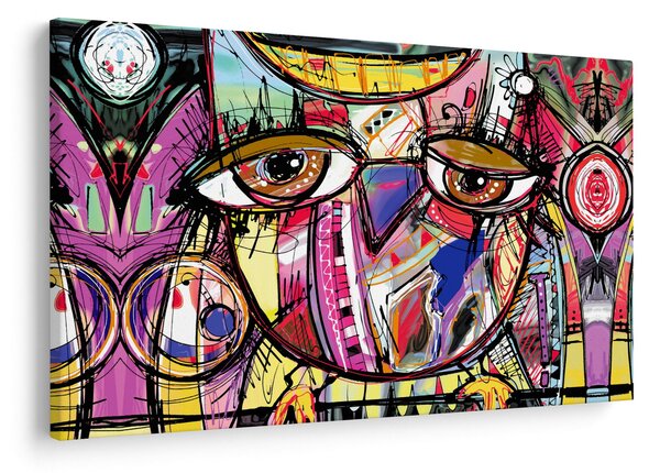 Obraz - Street art - sova (90x60 cm)
