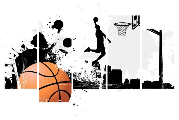 Obraz - Hráč basketbalu (150x105 cm)