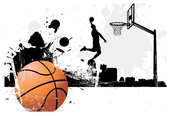 Obraz - Hráč basketbalu (90x60 cm)