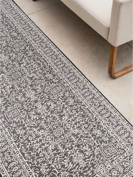 Čierno-biely vnútorný a vonkajší behúň 80x250 cm Duet Kona – NORTHRUGS