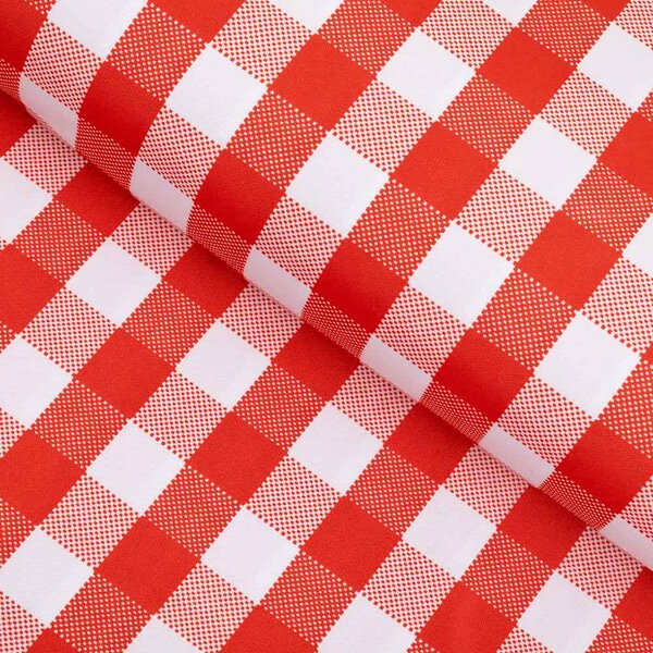Biante Teflónový oválny obrus TF-071 Červeno-biela kocka 60x100 cm