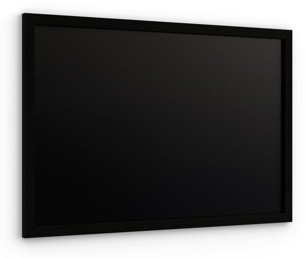 Čierna tabuľa na magnetky v drevenom čiernom ráme 60x40 cm