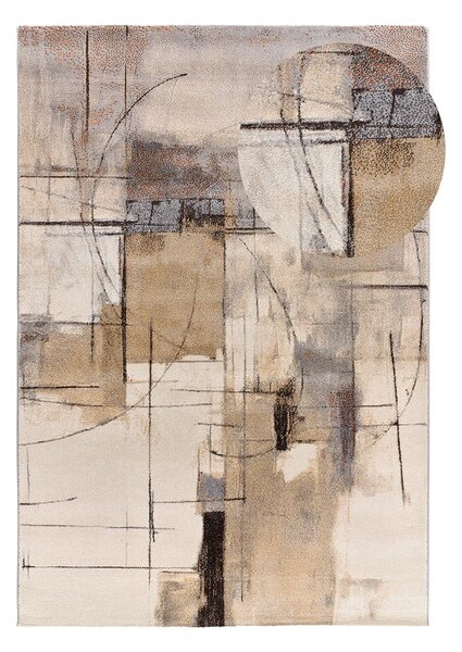 Sivo-béžový koberec 133x190 cm Beruti – Universal