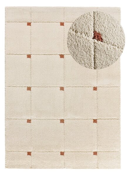 Koberec v tehlovej a krémovej farbe 80x150 cm Brenda – Universal