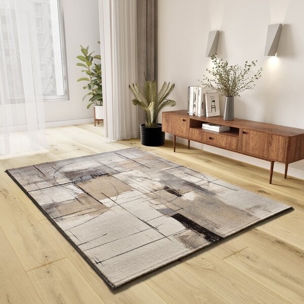 Sivo-béžový koberec 133x190 cm Beruti – Universal