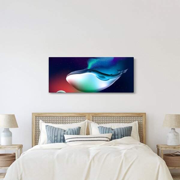 Obraz - Vesmírna veľryba (120x50 cm)