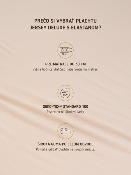 Jersey plachta do postieľky s elastanom Deluxe 70 × 140 cm – biela