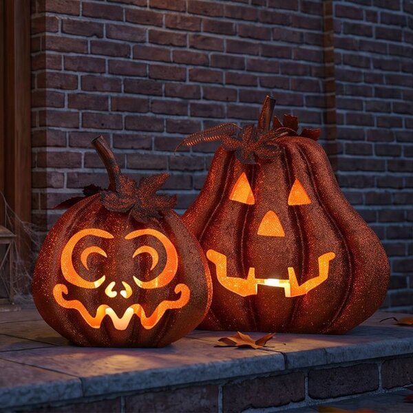 Kovový lampáš TEKVICA HALLOWEEN 21 cm