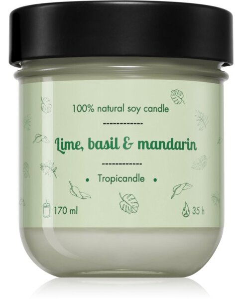 Tropicandle Lime, Basil & Mandarin vonná sviečka 170 ml
