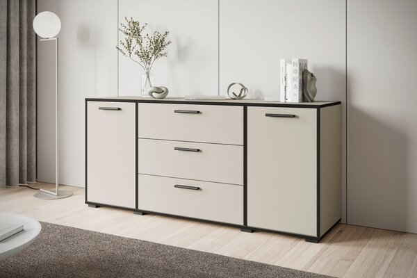 ŠIROKÁ KOMODA, grafitová, kašmírová, 150/68/40 cm P & B - Online Only drobný nábytok, Online Only