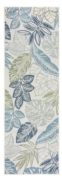 Zeleno-modrý vnútorný a vonkajší koberec 80x230 cm Bella Leaf – Flair Rugs