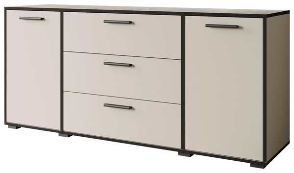 ŠIROKÁ KOMODA, grafitová, kašmírová, 150/68/40 cm P & B - Online Only drobný nábytok, Online Only