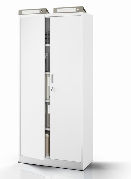 Kancelárska skriňa na dokumenty so 4 policami, sivá, 1750x800x400 mm: JAN