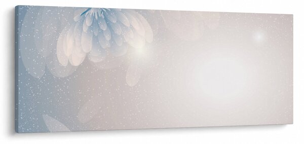 Obraz - Zasnežené kvety (120x50 cm)