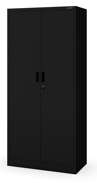 Kovová kancelárska skriňa so 4 policami, čierna, 1750x800x400 mm: JAN Compact