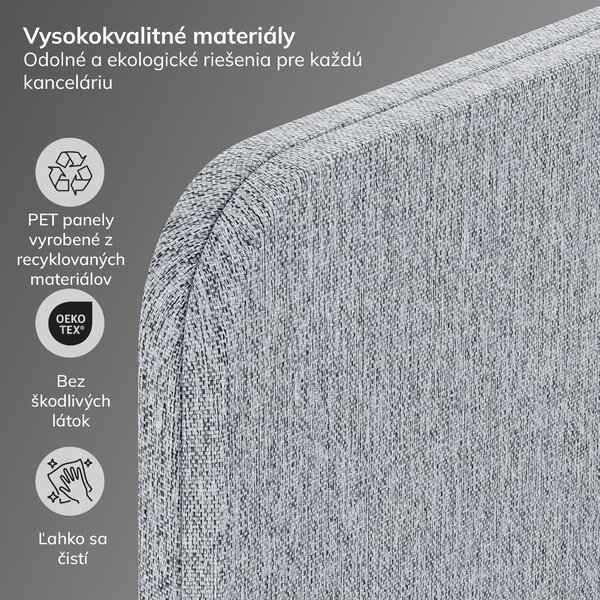 Kancelársky akustický paravan Moon Dust, 280/145 cm: SADIE