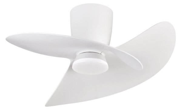 LED stropný ventilátor Ona, biely, DC, tichý, CCT, 70 cm – Mantra Mantra Iluminación, Ona, stmievateľné, Biela, Obývacia izba, Kov, Moderný